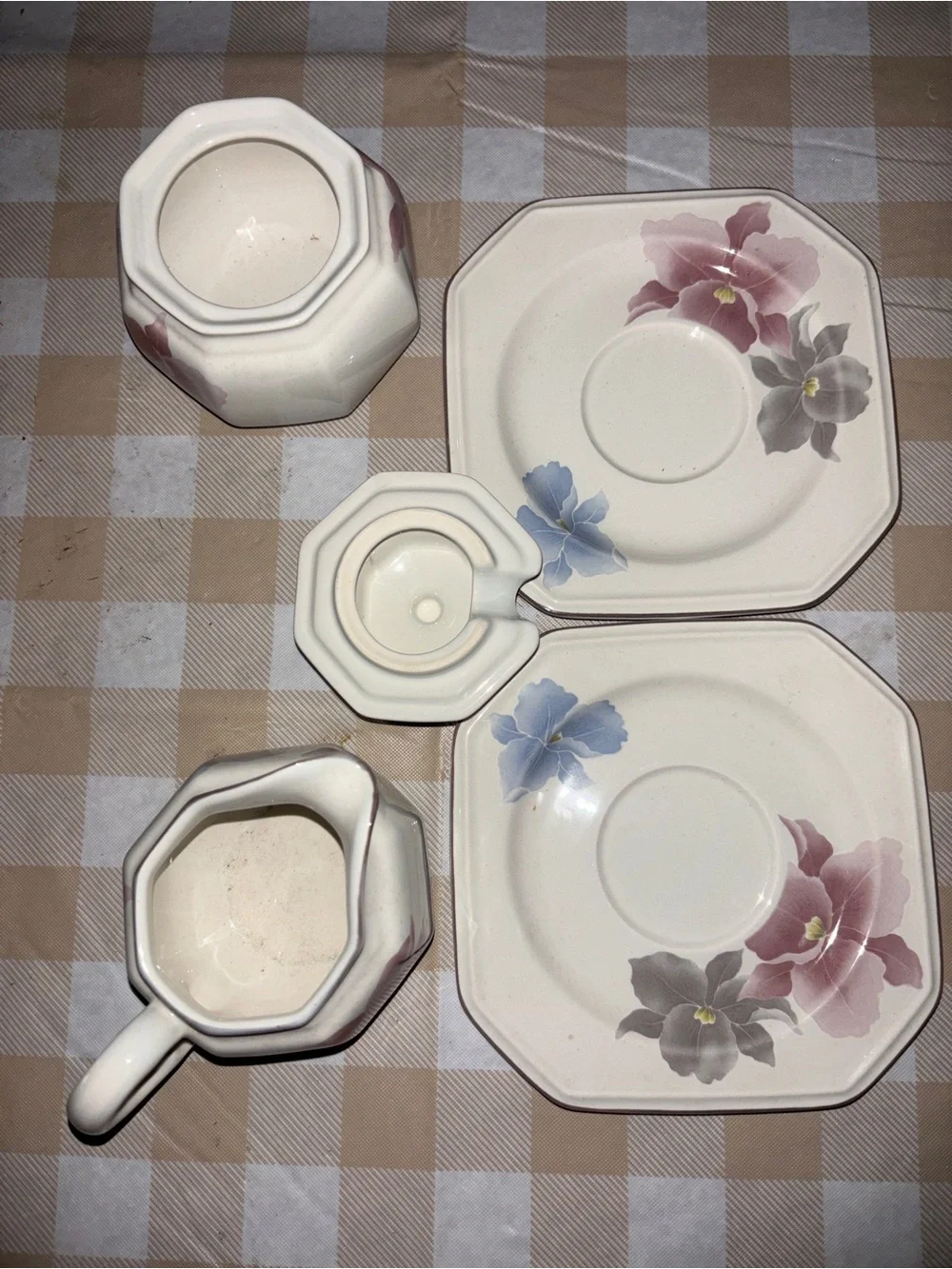 Vintage Mikasa Creamer & Sugar Set